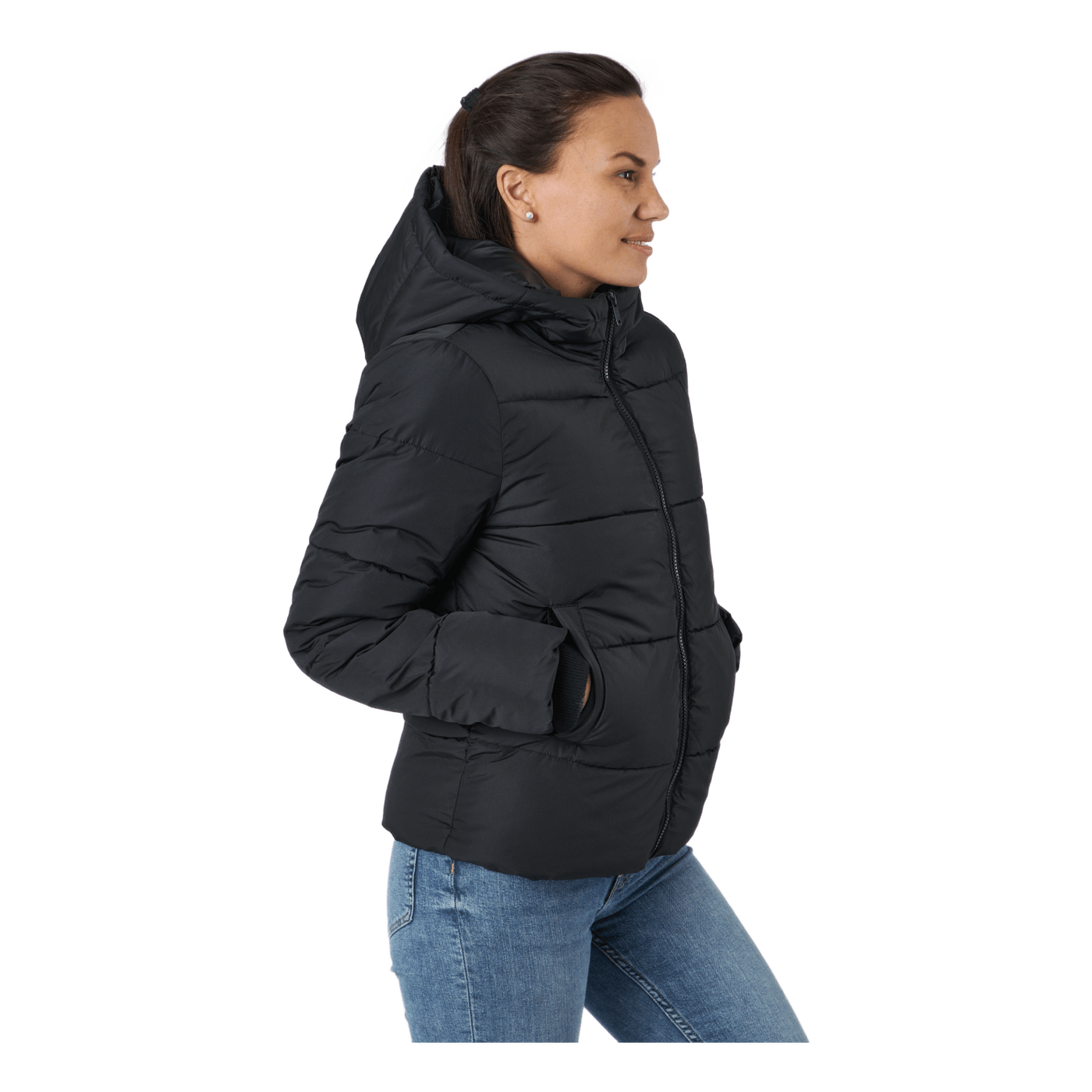 Pcbee New Short  Puffer Jacket Black