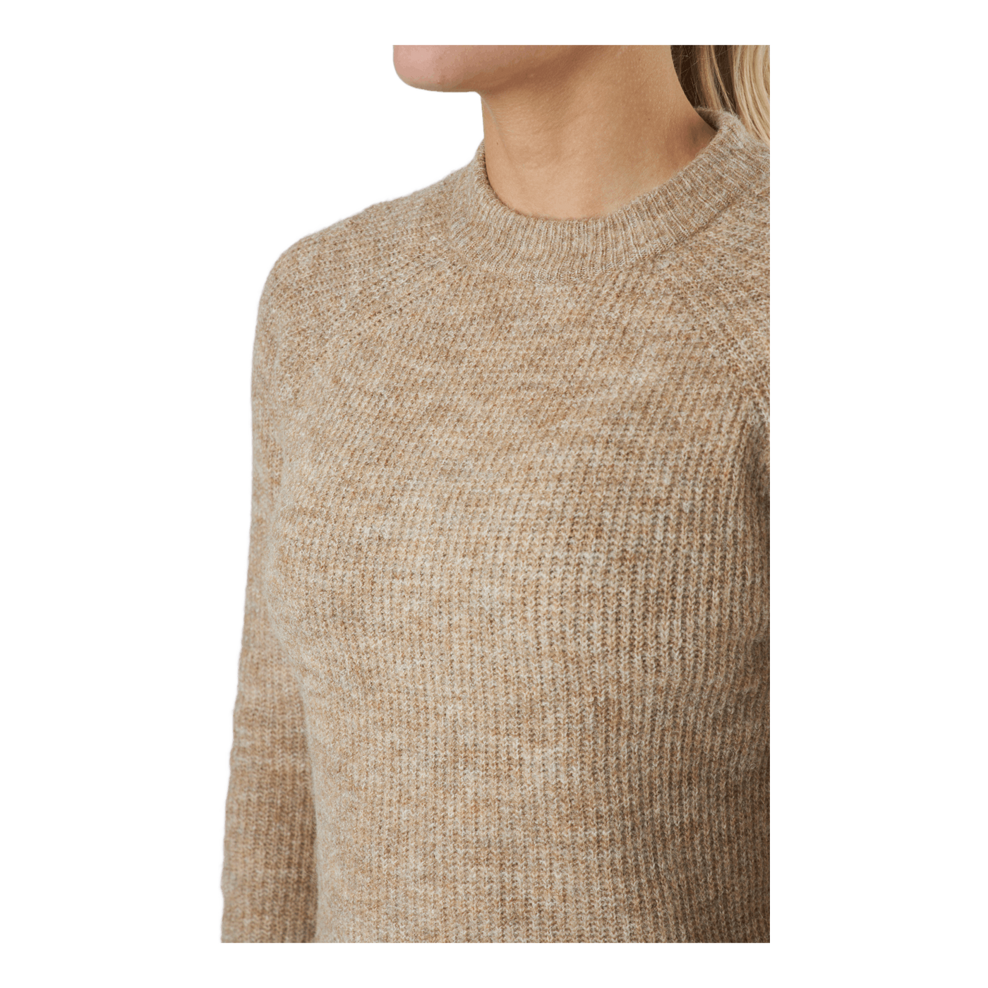 Pcellen Ls O-neck Knit  Bc Silver Mink