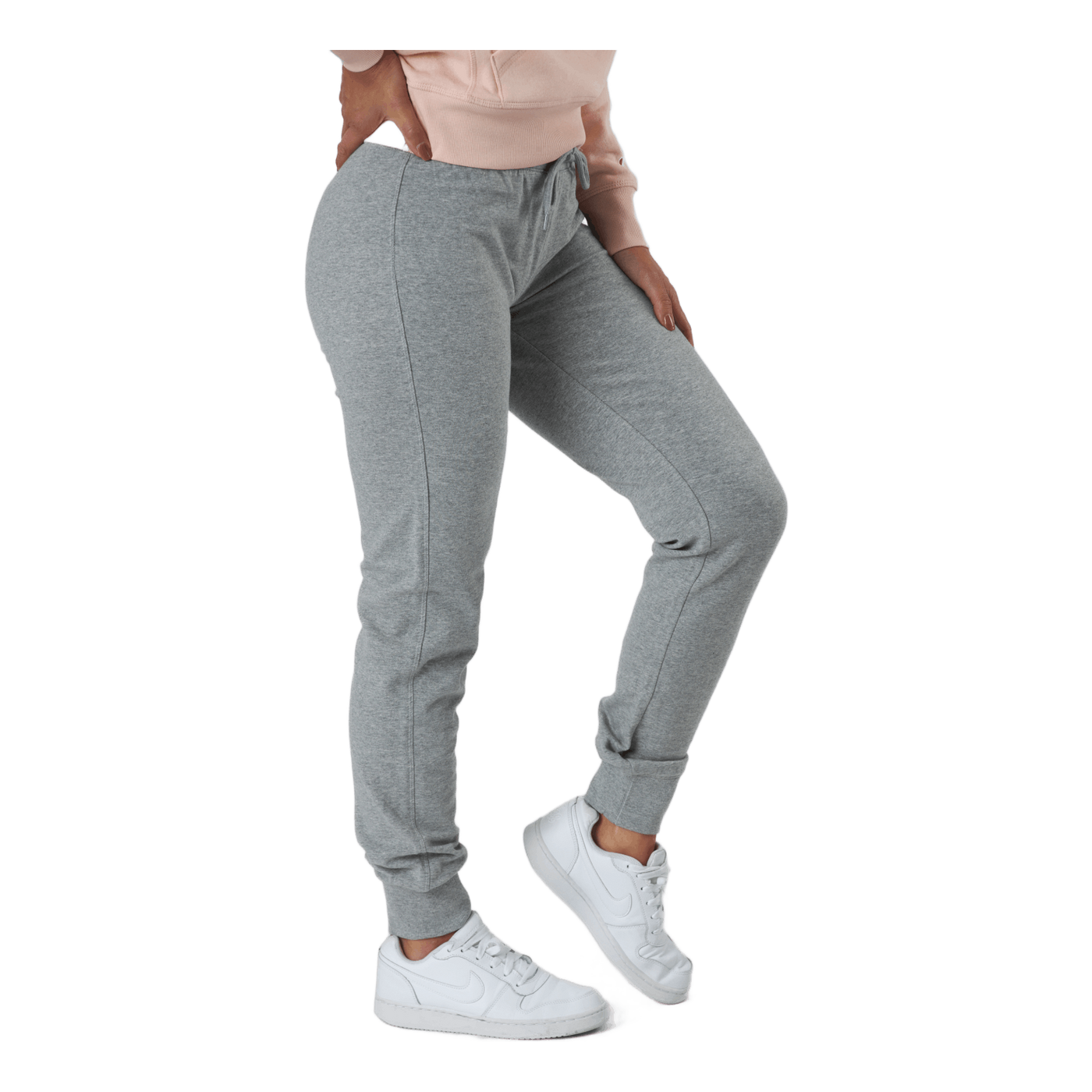 Rib Cuff Pants Gray Melange Light