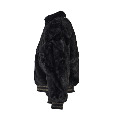 Nkfmanette Faux Fur Bomber Jac Black