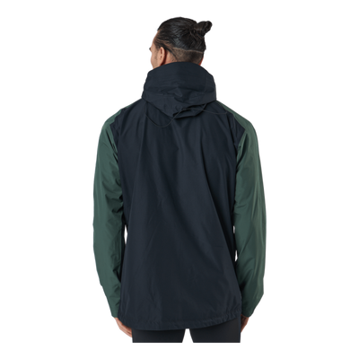 Mila Rain Jacket Fjell Green/true Black