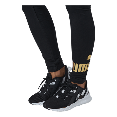 Ess+ Metallic Leggings Puma Black-gold