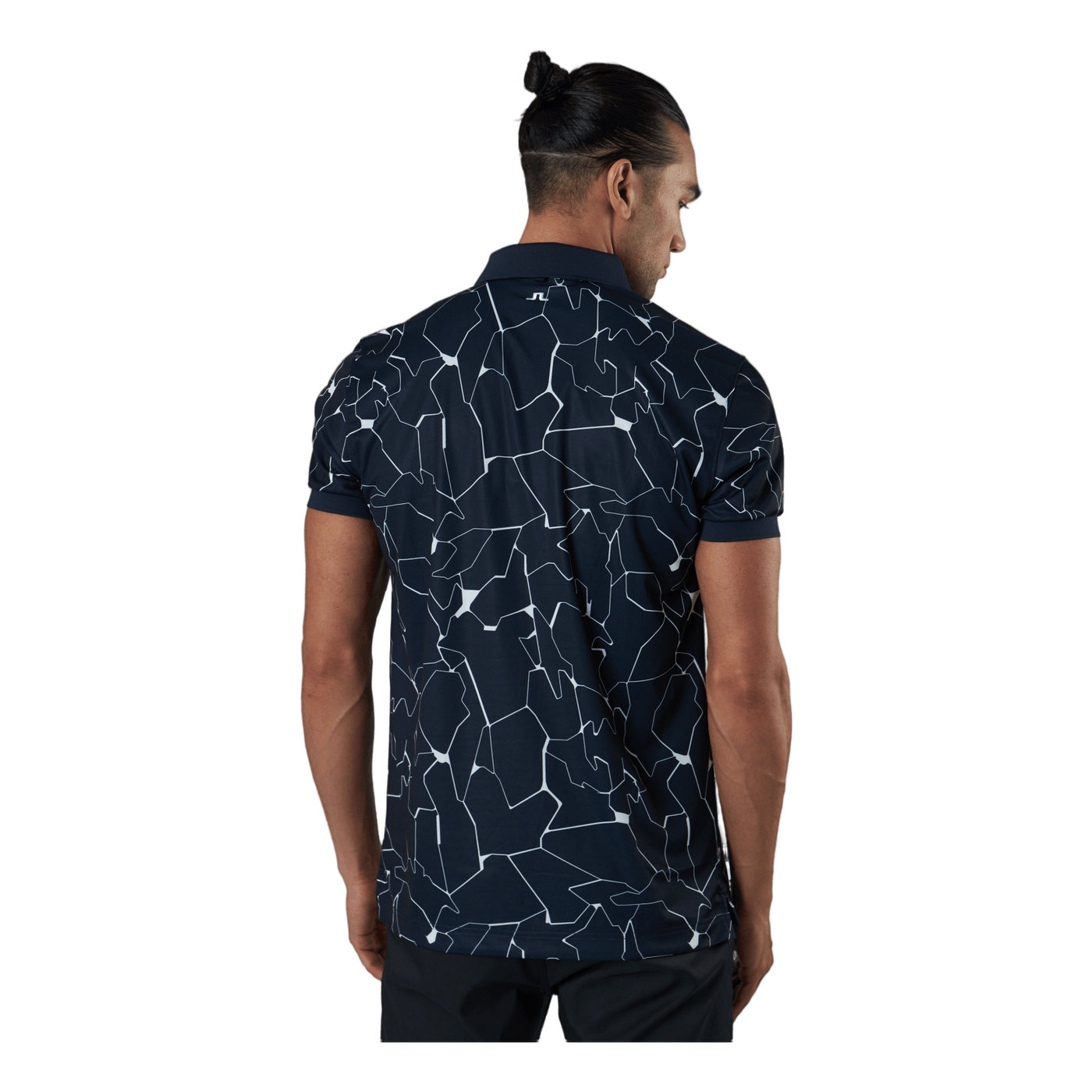 Tour Tech Reg Fit Print Polo Slit Navy