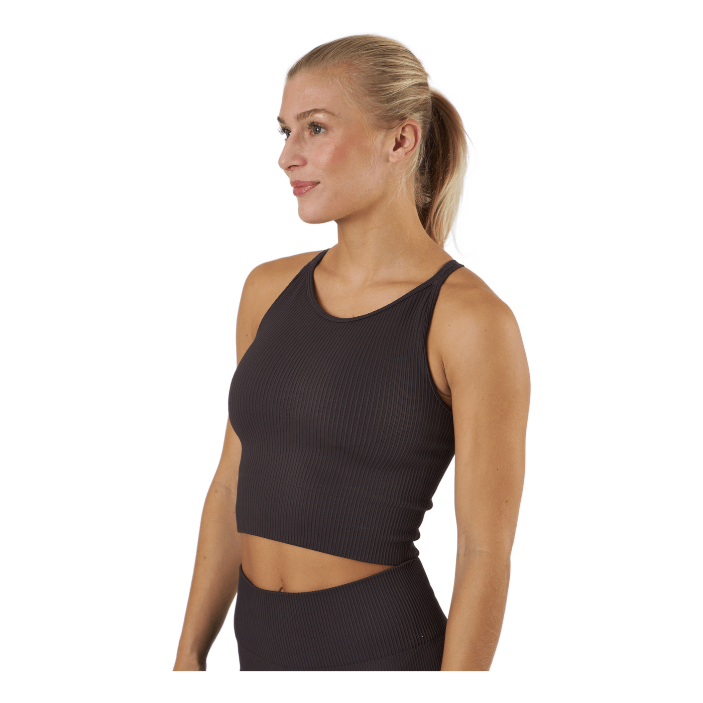 Janing W Rib Seamless Bra Deep Shale