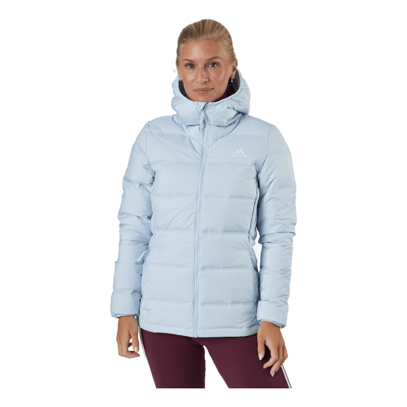 Women Helionic Down Hooded Jacket Halo Blue