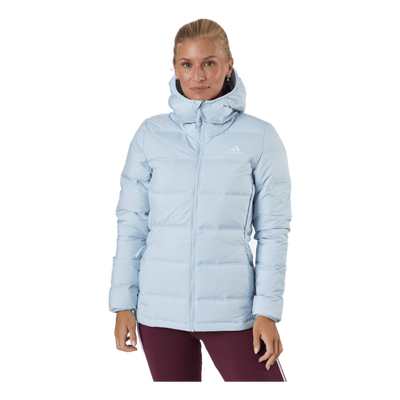 Women Helionic Down Hooded Jacket Halo Blue