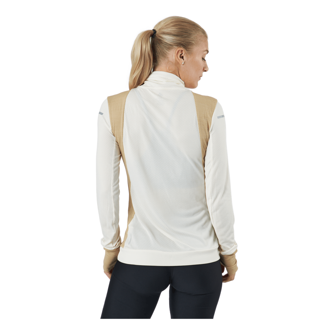 Adidas Blocked Longsleeve Tee Women Wonder White / Beige Tone