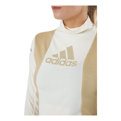 Adidas Blocked Longsleeve Tee Women Wonder White / Beige Tone