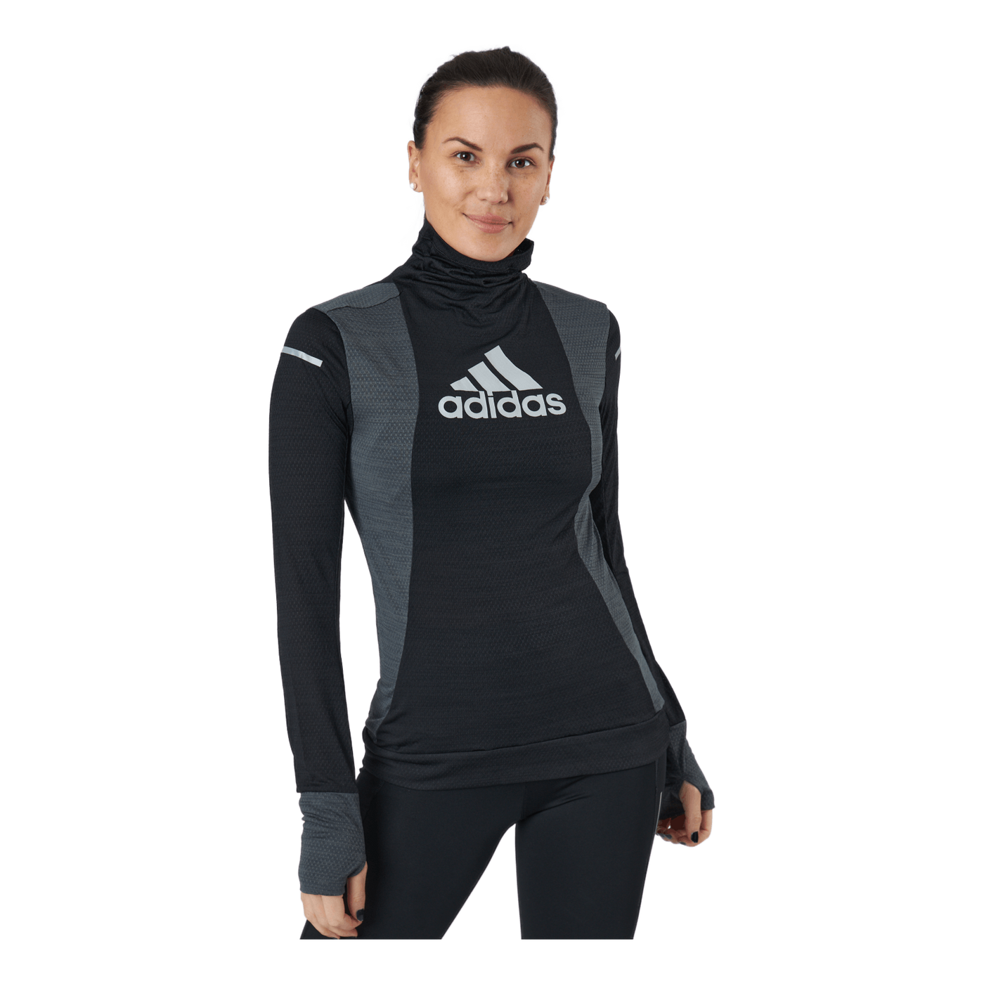 Adidas Blocked Longsleeve Tee Women Black / Grey Six