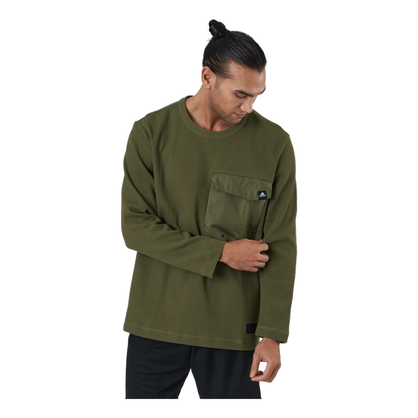 Sportswear Pocket Waffle Knit Crew Focus Olive