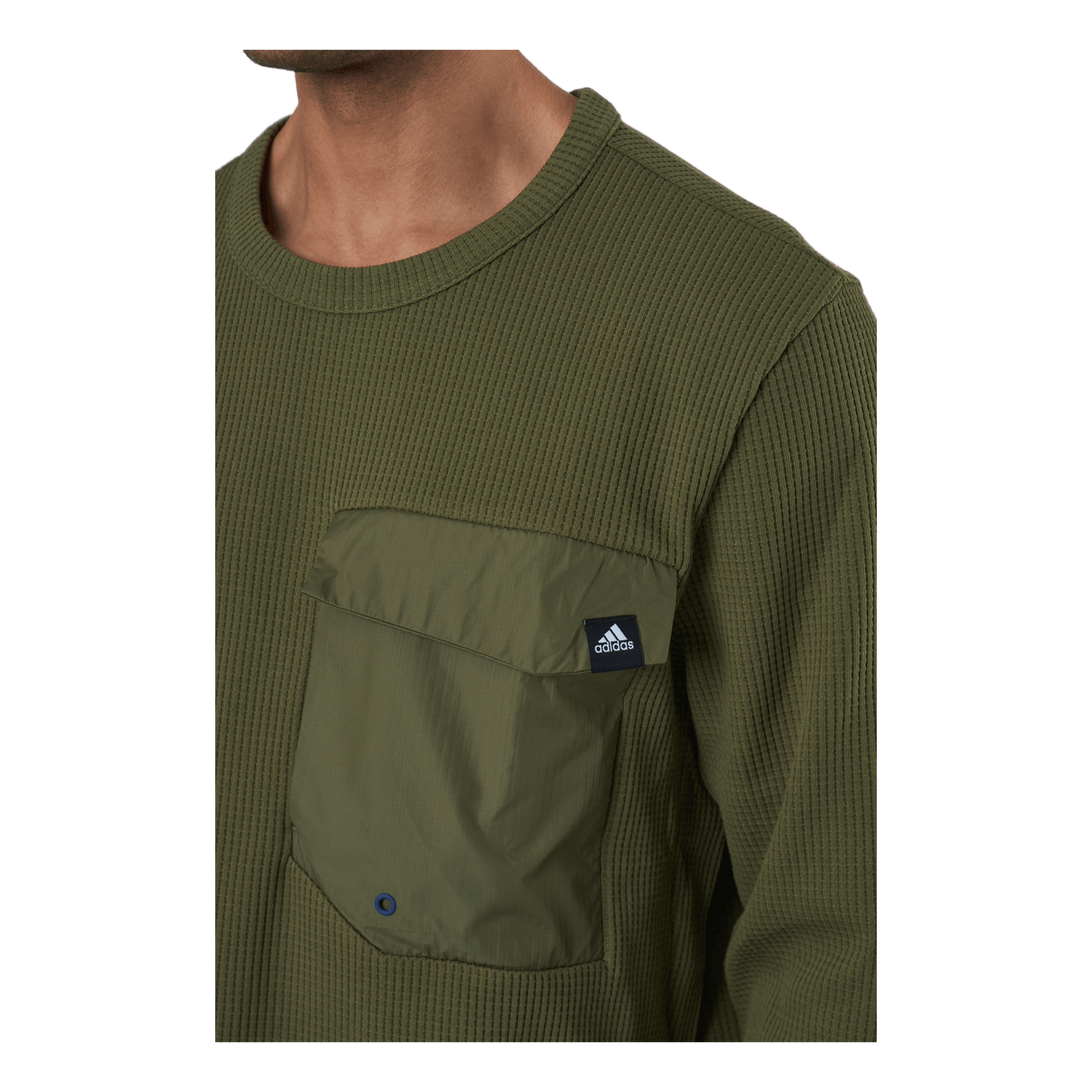 Sportswear Pocket Waffle Knit Crew Focus Olive