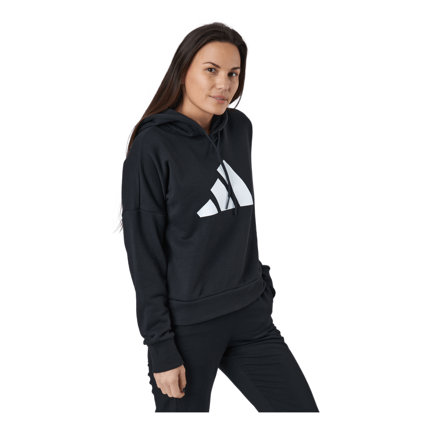 Adidas Sportswear Three Bar Hoodie Black