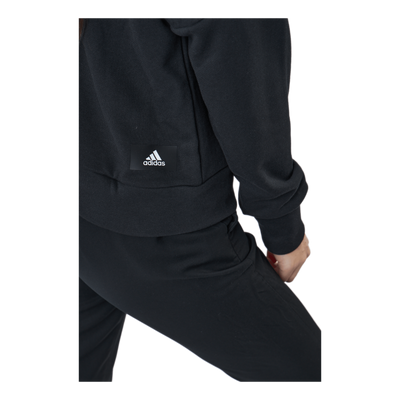 Adidas Sportswear Three Bar Hoodie Black