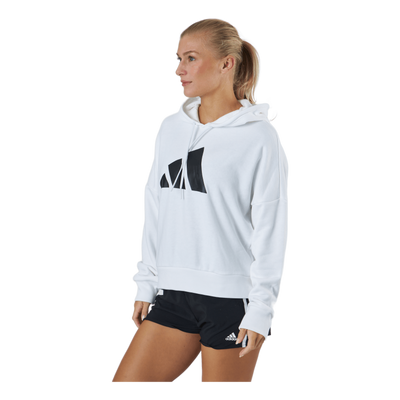 Adidas Sportswear Three Bar Hoodie White