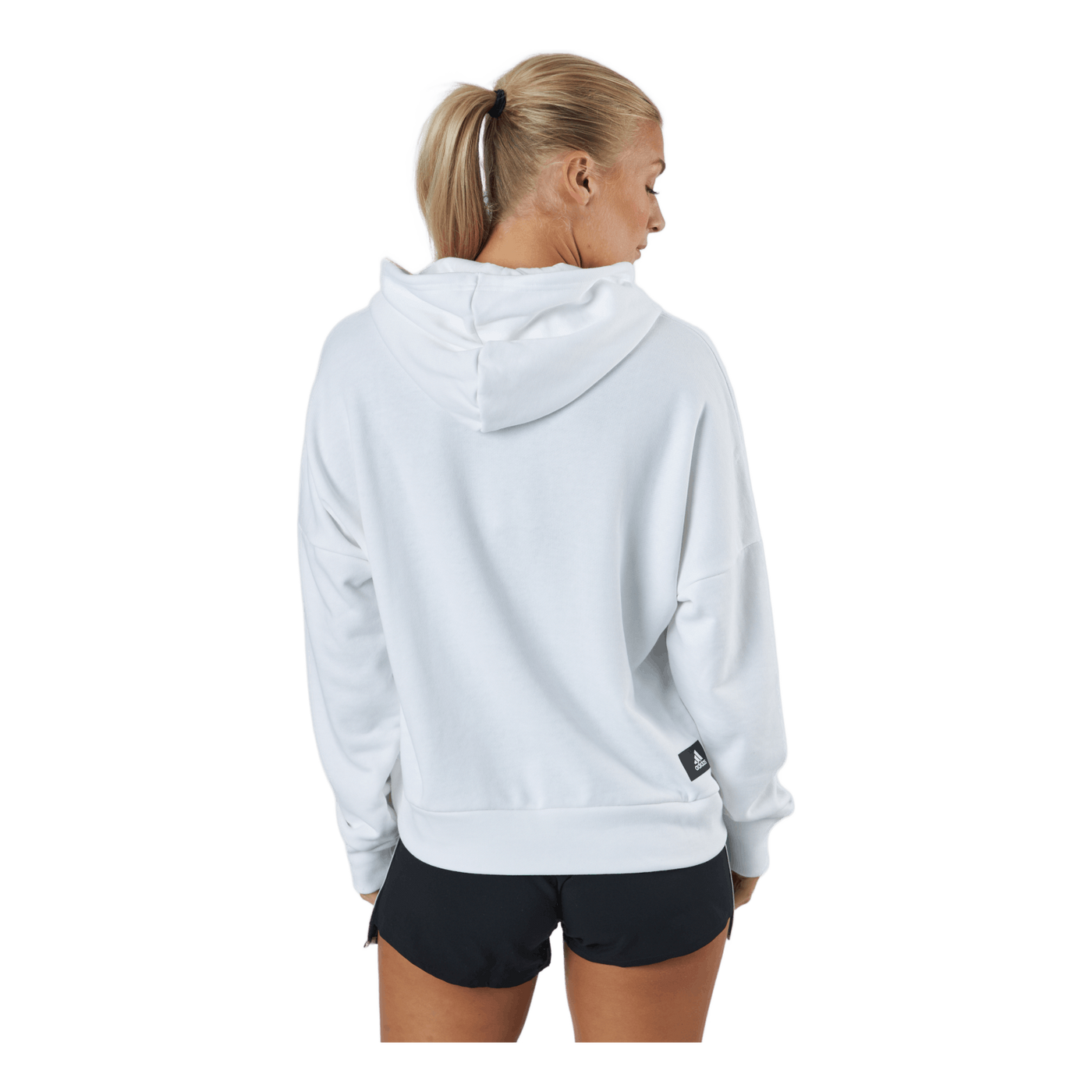 Adidas Sportswear Three Bar Hoodie White