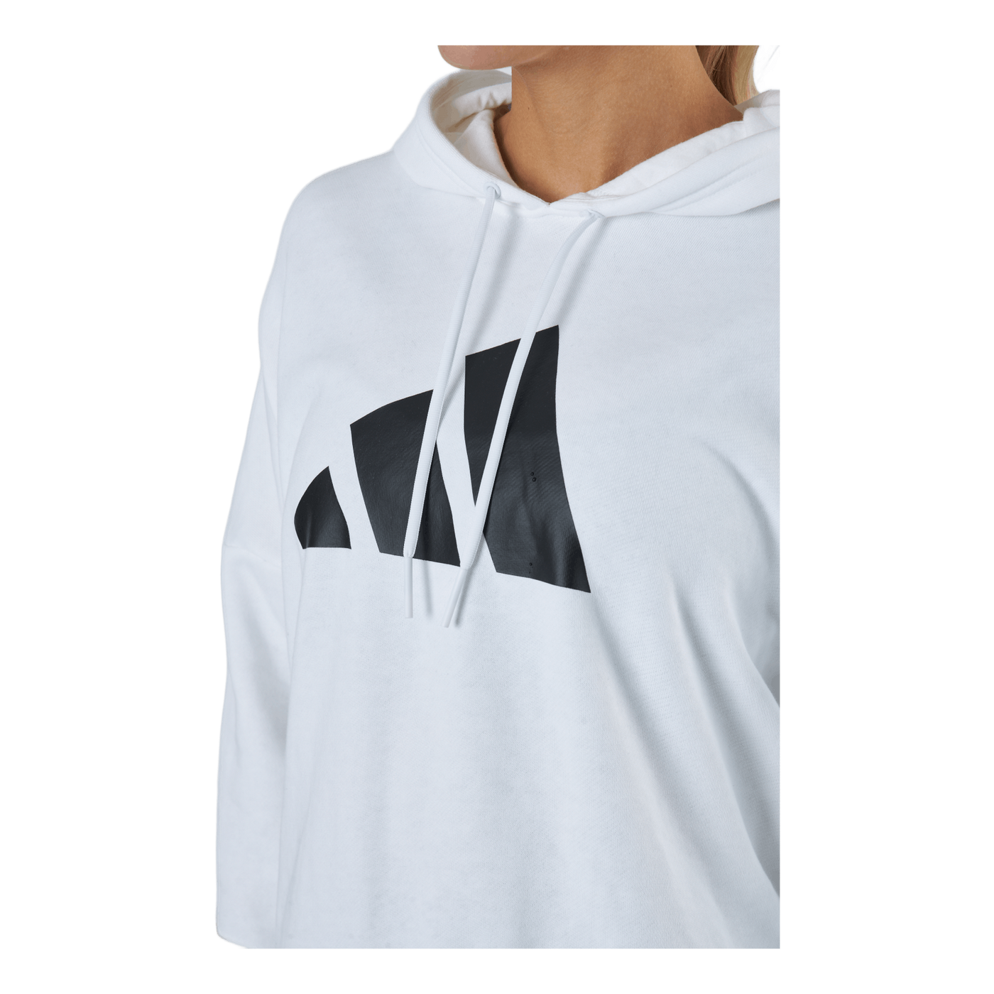 Adidas Sportswear Three Bar Hoodie White