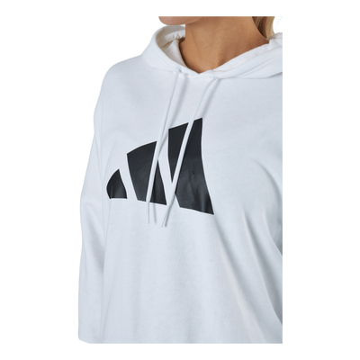 Adidas Sportswear Three Bar Hoodie White