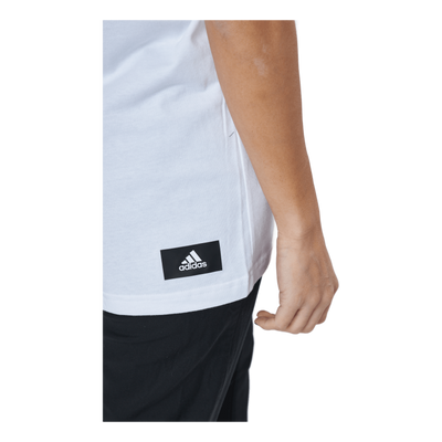 Adidas Sportswear Three Bar T-Shirt White