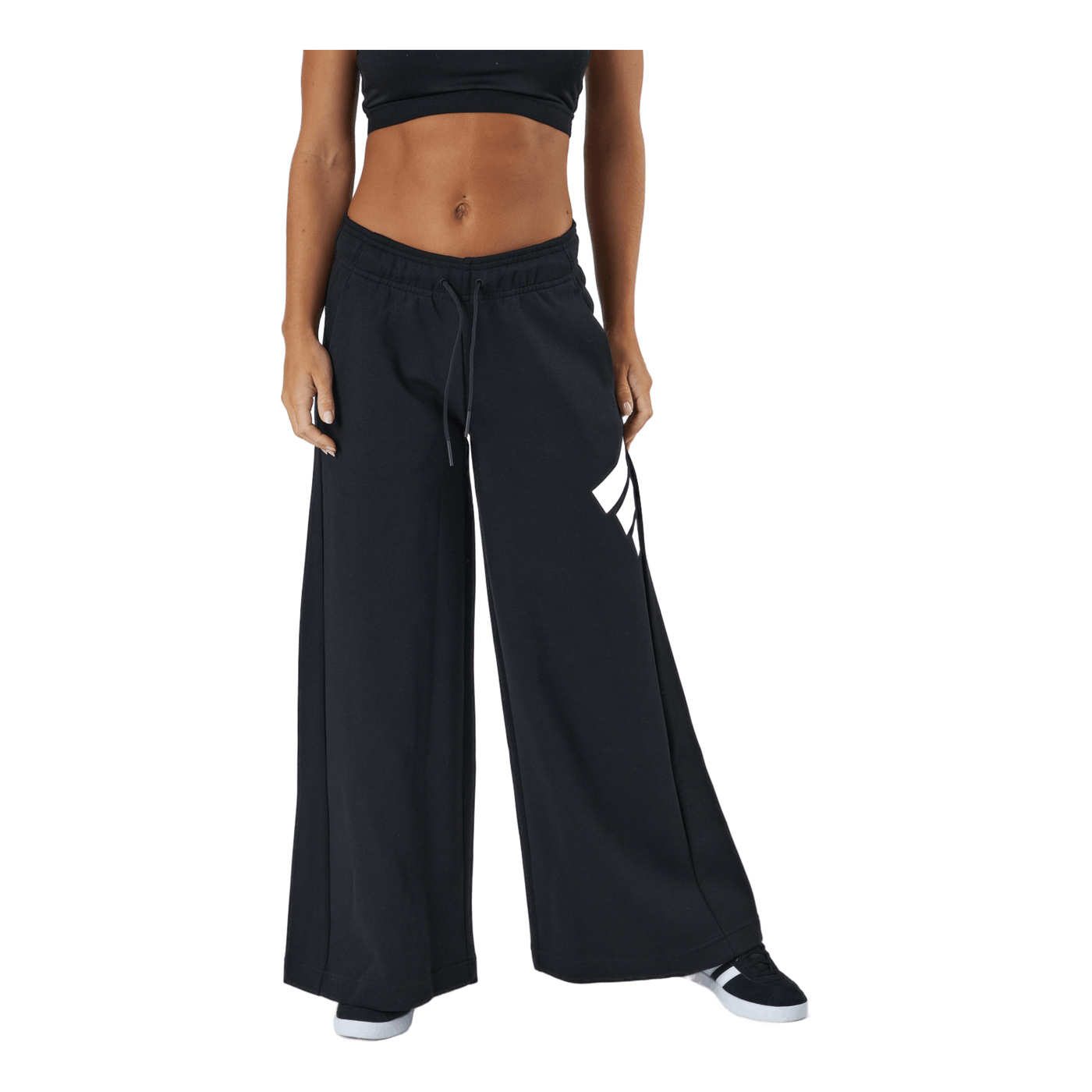 Adidas Sportswear Three Bar Wide Pants Black