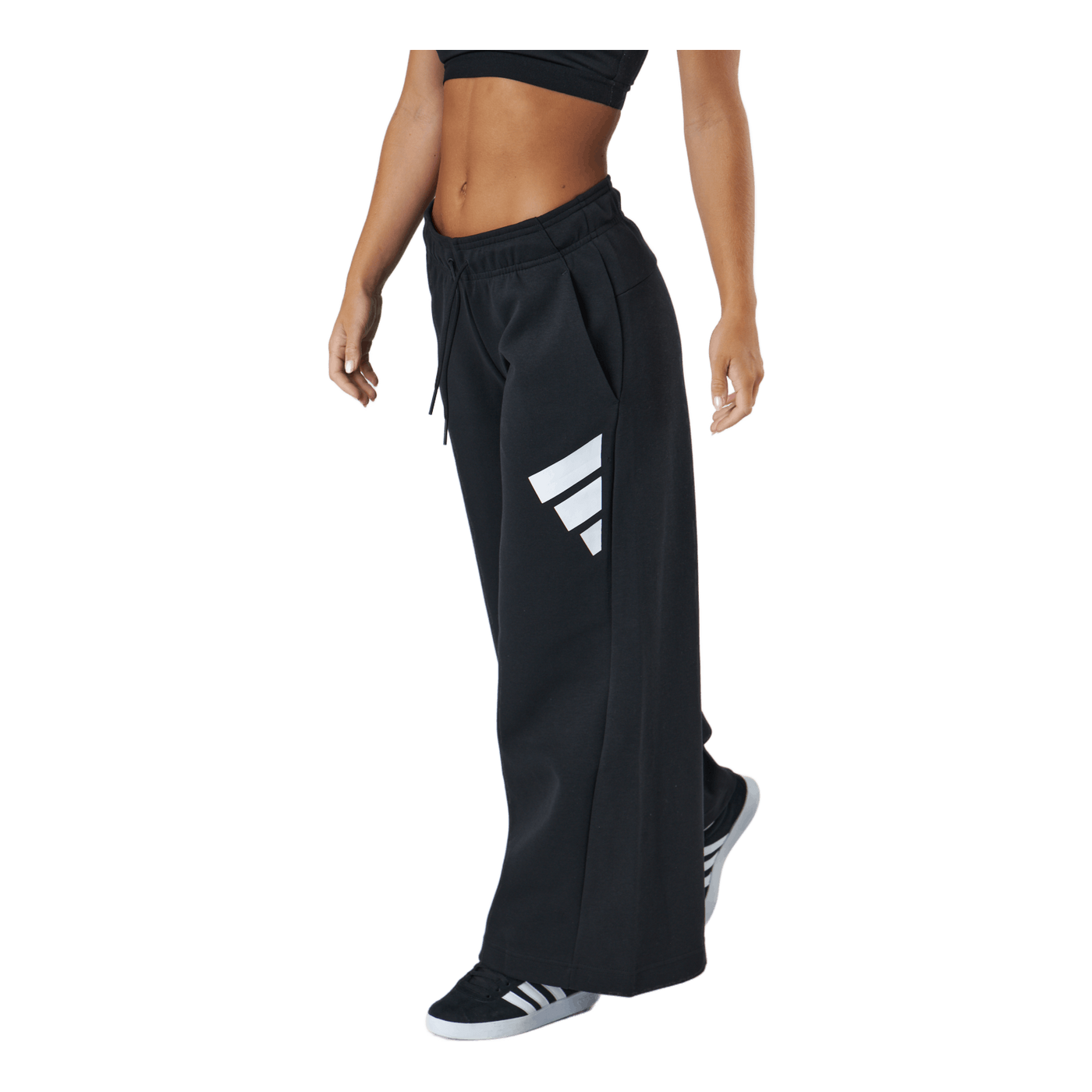 Adidas Sportswear Three Bar Wide Pants Black