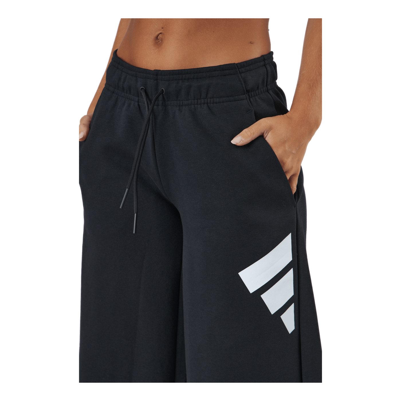 Adidas Sportswear Three Bar Wide Pants Black