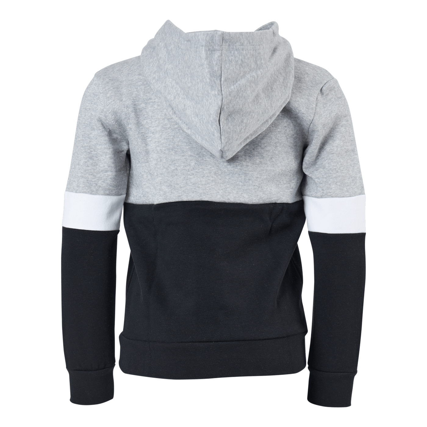 Adidas Boys Colorblock Hoodie Black / Medium Grey Heather / White