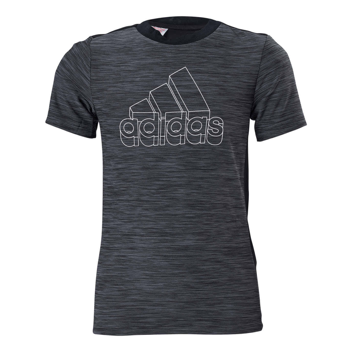 Boys Aeroready Heather Tee Black / Grey Four / White