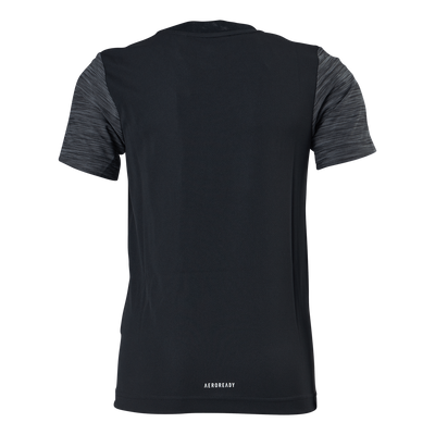 Boys Aeroready Heather Tee Black / Grey Four / White