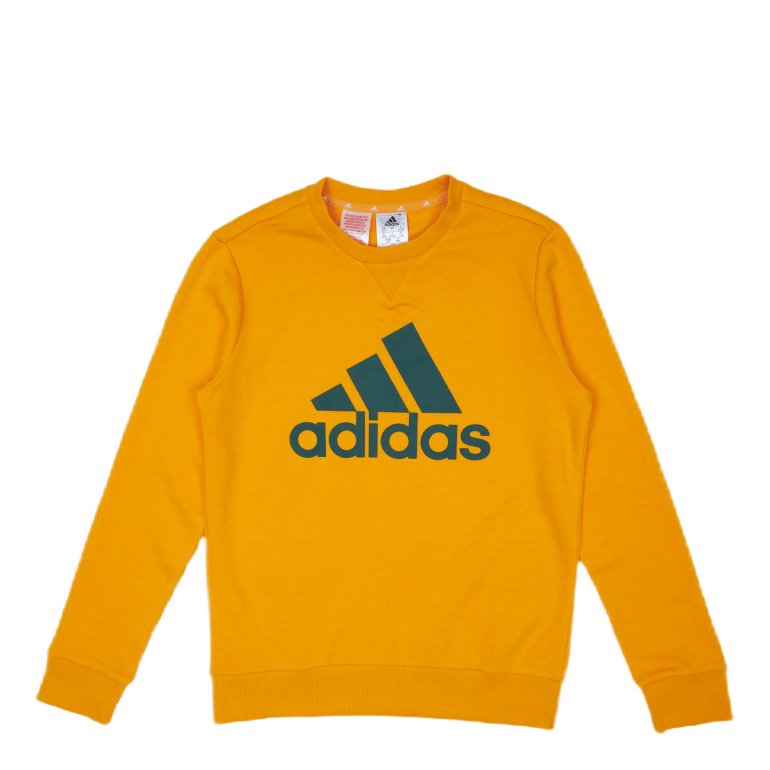 Adidas Boys Essentials Big Logo Sweatshirt Semi Solar Gold / Collegiate Green