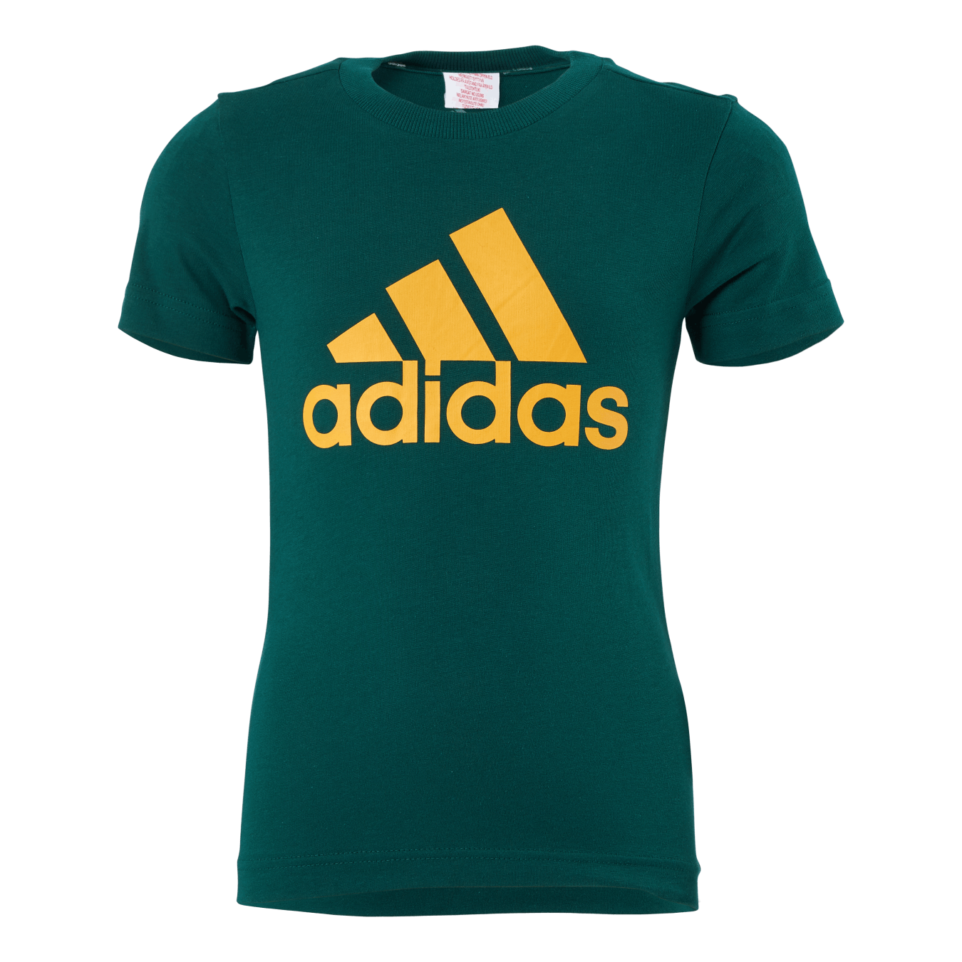 Adidas Boys Essentials Big Logo Tee Collegiate Green / Semi Solar Gold