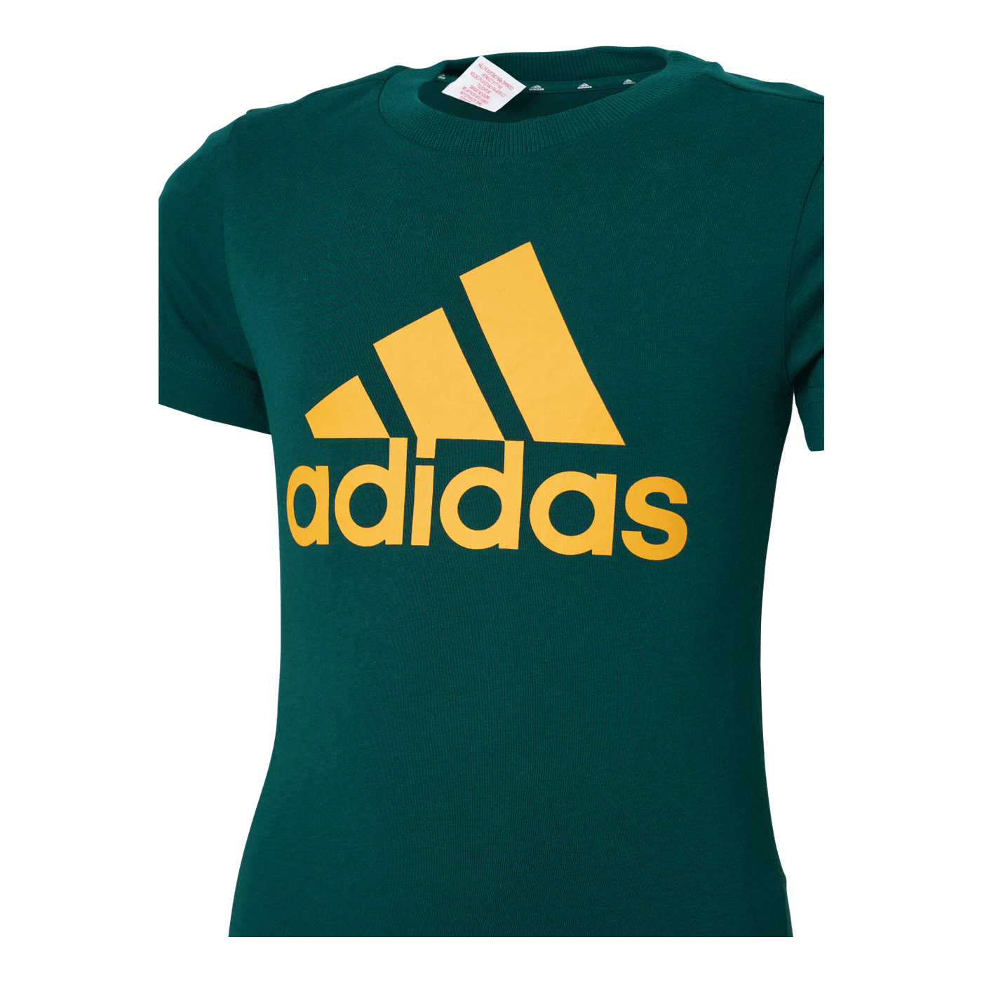 Adidas Boys Essentials Big Logo Tee Collegiate Green / Semi Solar Gold