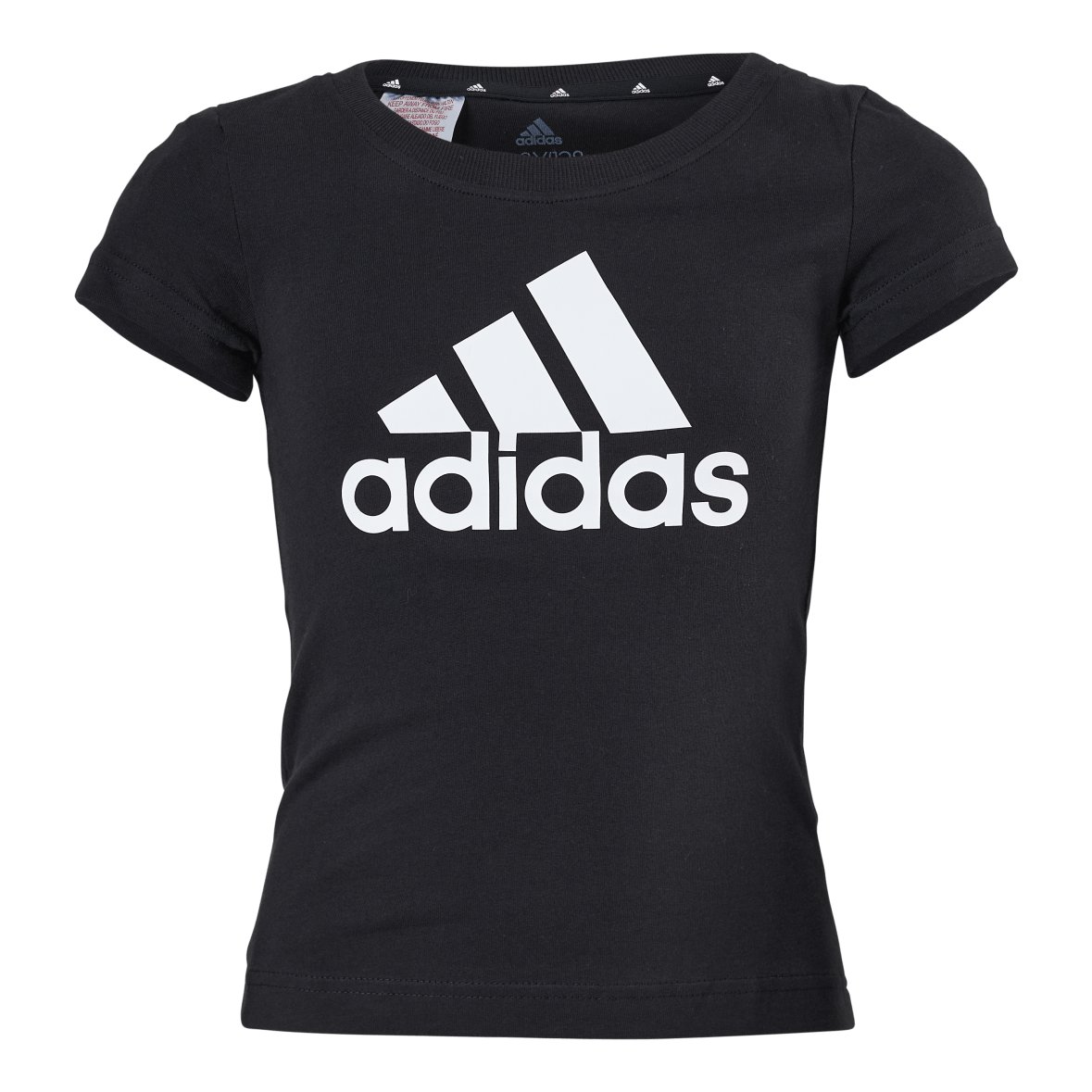 Adidas Girls Essentials Big Logo Tee Black / White