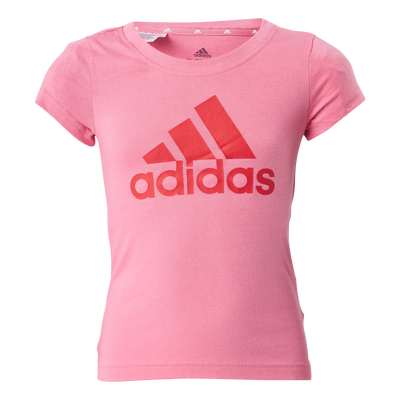 Adidas Girls Essentials Big Logo Tee Rose Tone / Vivid Red