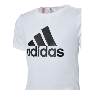 Adidas Boys D2M Big Logo T-Shirt White / Black