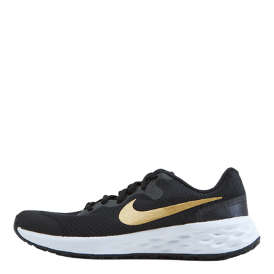 Revolution 6 Big Kids' Running Black/metallic Gold-white