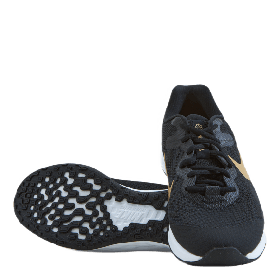 Revolution 6 Big Kids' Running Black/metallic Gold-white