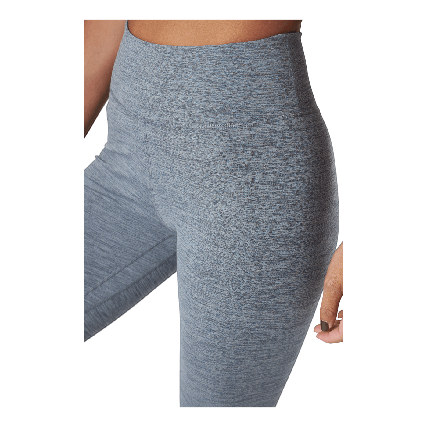 Dri-FIT One Women's Mid-Rise Leggings IRON GREY/HTR/WHITE