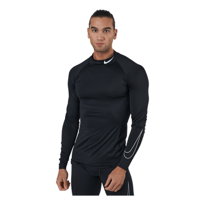 Nike Pro Dri-FIT Men's Tight Fit Long-Sleeve Top BLACK/WHITE