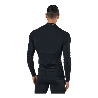 Nike Pro Dri-FIT Men's Tight Fit Long-Sleeve Top BLACK/WHITE