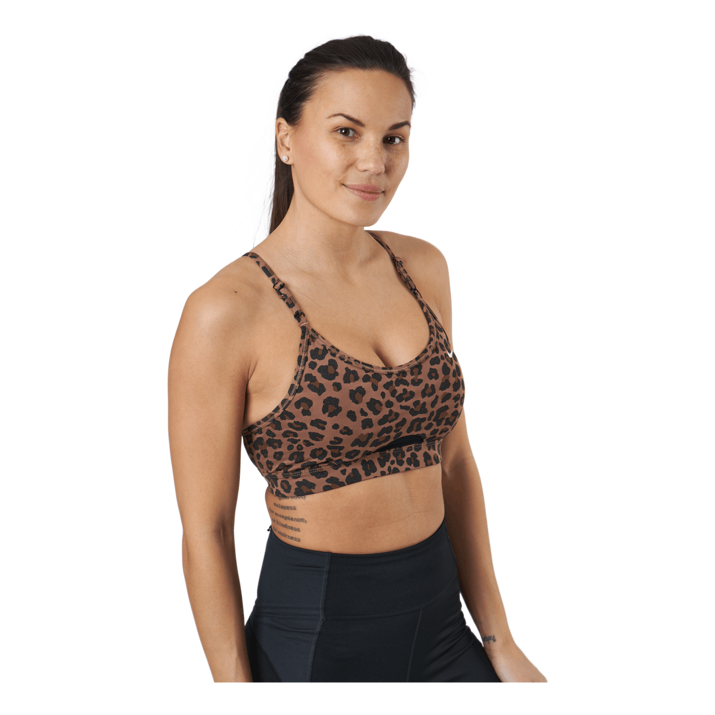 Nike Dri-Fit Indy Light Support Leopard Print Womens Sports Bra - Archaeo  Brown/Black