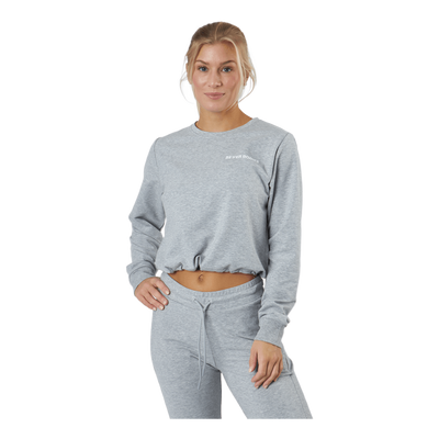 Empire Cropped Crew Light Grey Melange