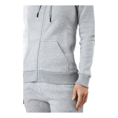 W Original Zip Hood Med Grey Melange