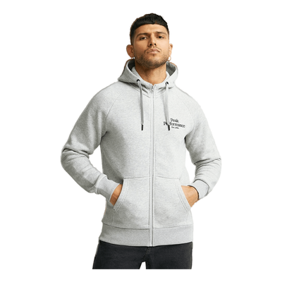 M Original Zip Hood Med Grey Melange