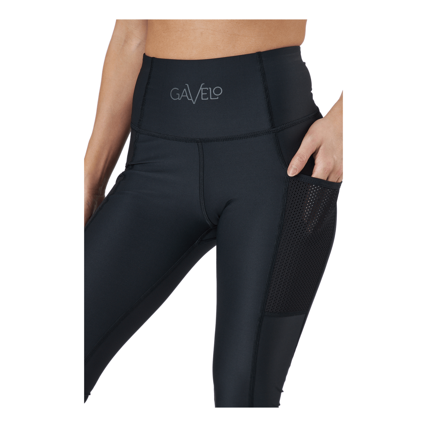 Mesh Pocket Leggings Black