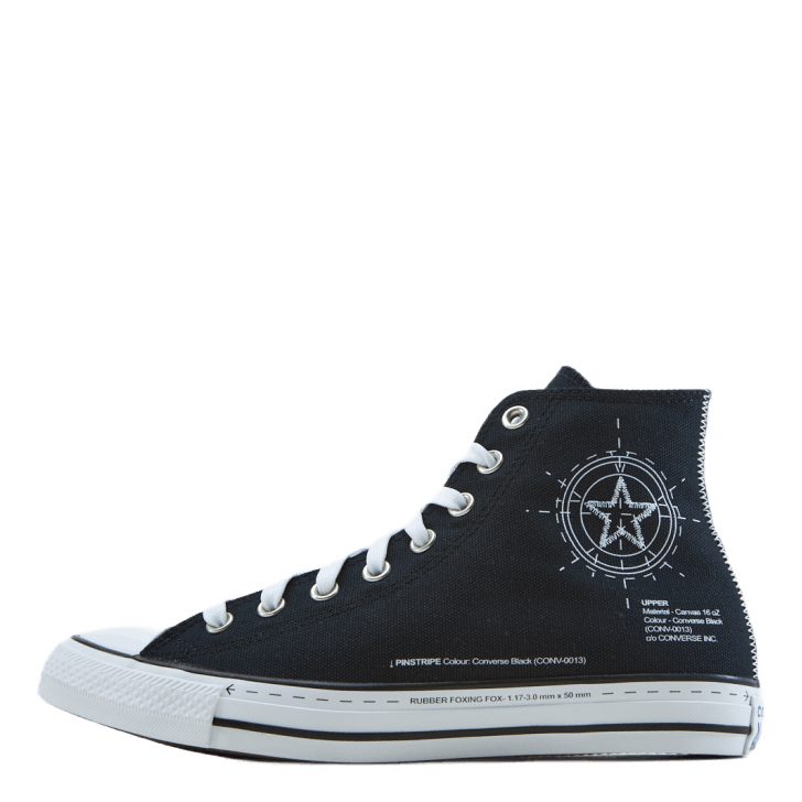 Chuck Taylor All Star Black/high Risk Red/clematis B