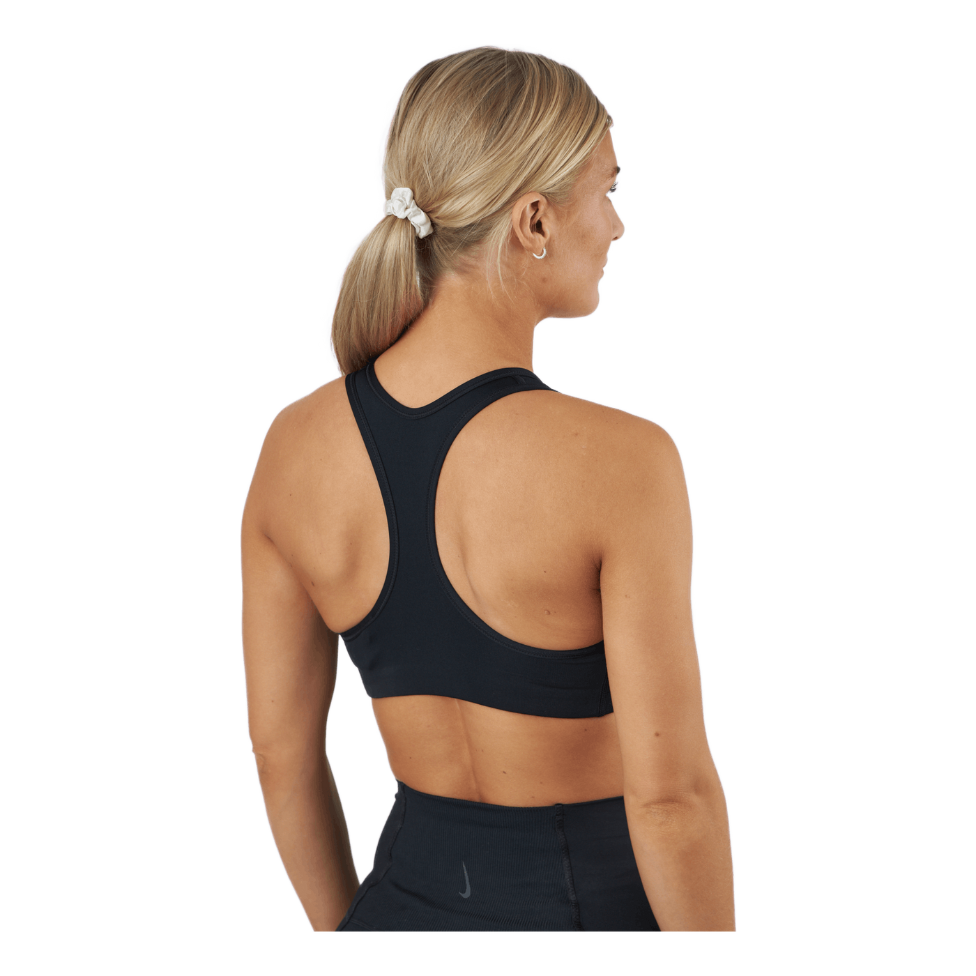 Dri-FIT Swoosh Women's Medium-Support Graphic Sports Bra BLACK/WHITE/PARTICLE GREY