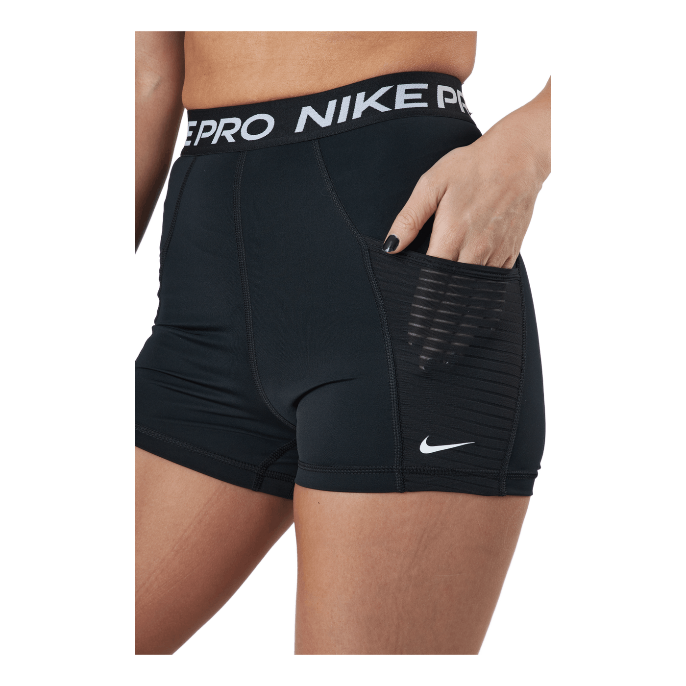 Nike Pro Dri-fit Women's 3" Hi Black/white