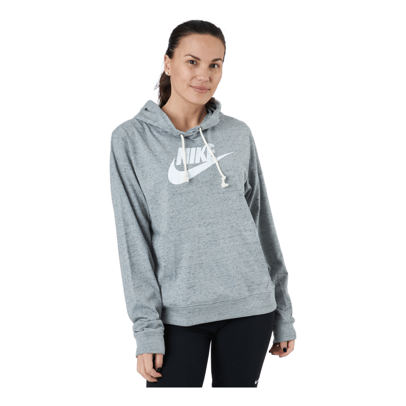 Sportswear Gym Vintage Women's Pullover Hoodie DK GREY HEATHER/WHITE