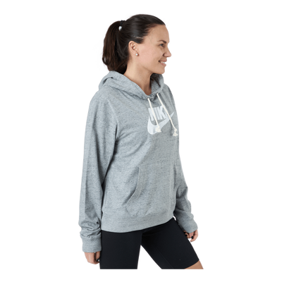 Sportswear Gym Vintage Women's Pullover Hoodie DK GREY HEATHER/WHITE