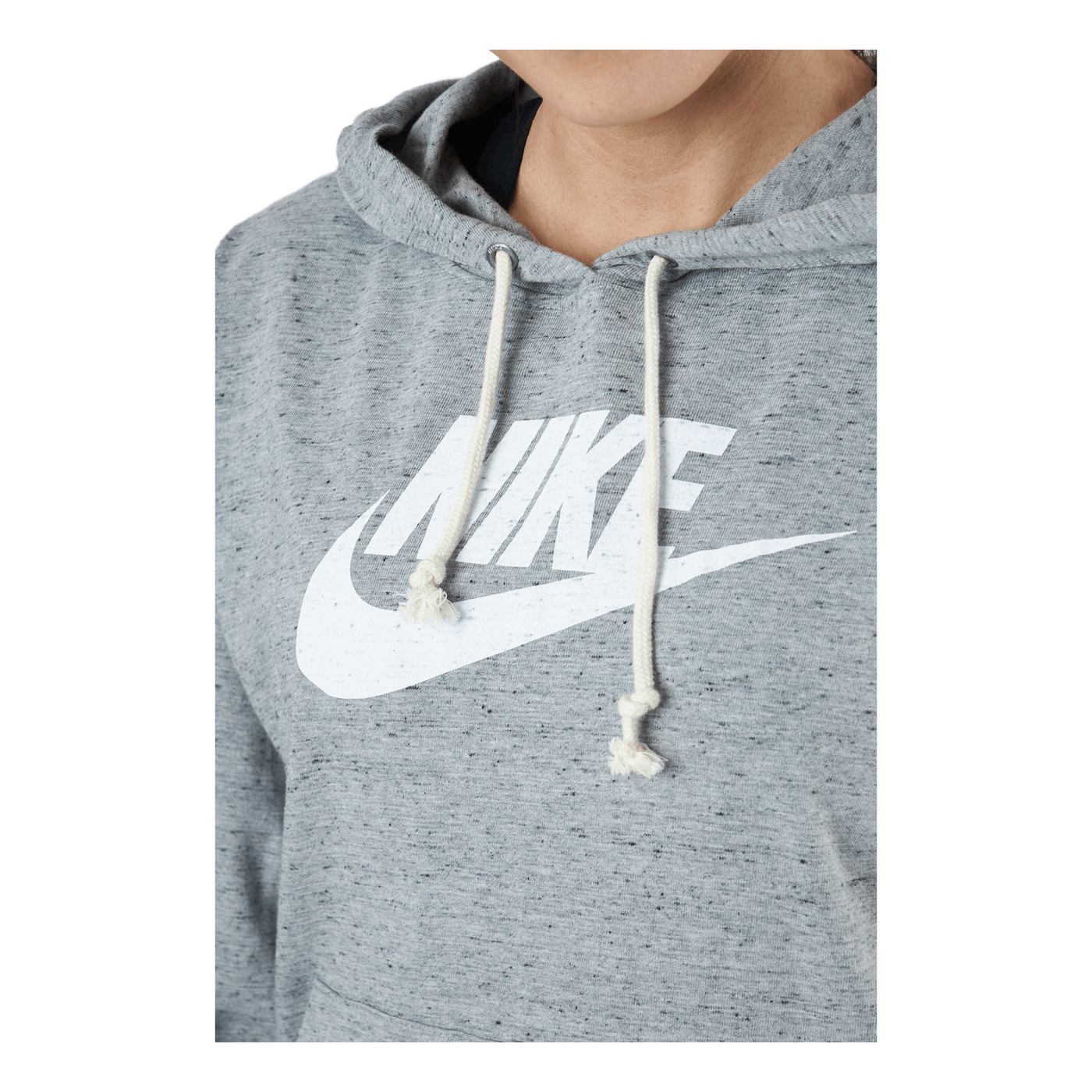 Sportswear Gym Vintage Women's Pullover Hoodie DK GREY HEATHER/WHITE